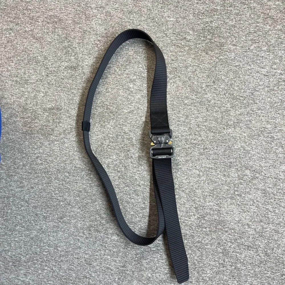 Fairwin Tactical Belt Mens Black Nylon Webbing Quick Release Buckle 45 in